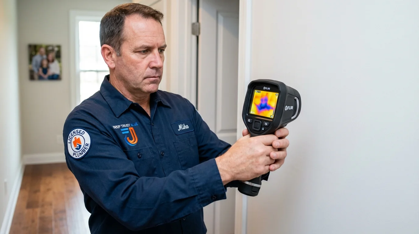 Thermal imaging leak detection by Johns Plumbing LLC in Cotuit